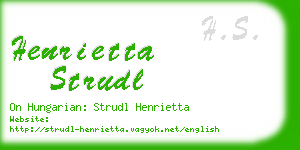 henrietta strudl business card